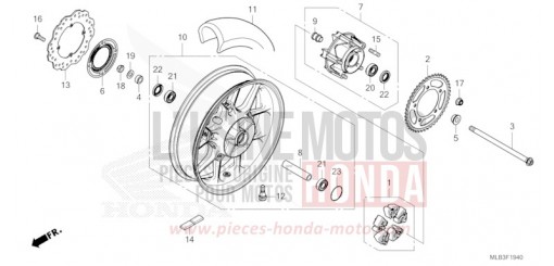 ROUE ARRIERE CB750AP de 2024